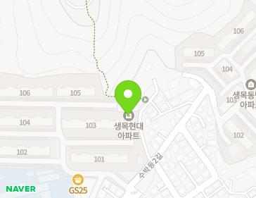 전남광주통합특별시 순천시 수박등2길 21 (생목동, 현대아파트) 전남광주통합특별시 순천시 수박등2길 21 (생목동, 현대아파트) 지도