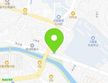 전라남도 고흥군 고흥읍 학교길 64-1 지도