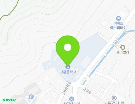 전라남도 고흥군 고흥읍 고흥로 1847 (고흥중학교) 지도