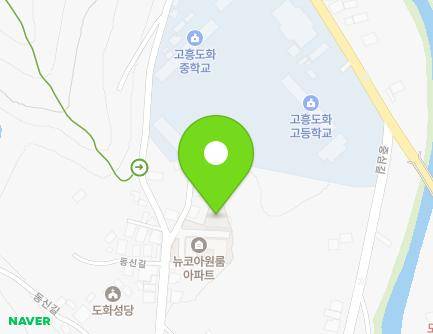 전라남도 고흥군 도화면 동신길 70 (뉴코아아파트) 지도