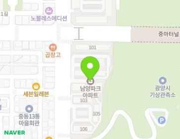 전라남도 광양시 중마로 210 (중동, 남양파크아파트) 지도