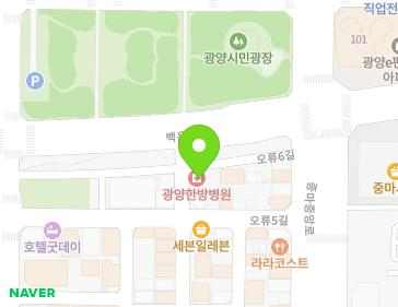 전라남도 광양시 오류6길 16 (중동) 지도