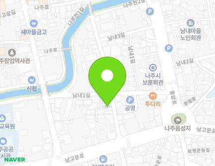 전라남도 나주시 금성길 7 (남내동, 광명인쇄,뮤즈음악학원) 지도