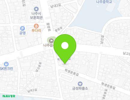 전라남도 나주시 학생운동길 7-1 (남외동, 육송정면&밥) 지도