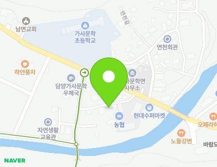 전라남도 담양군 가사문학면 독수정길 7-4 지도