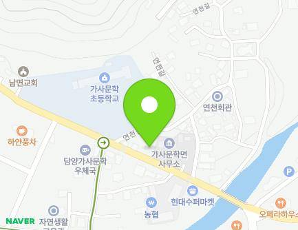전라남도 담양군 가사문학면 가사문학로 1129 지도