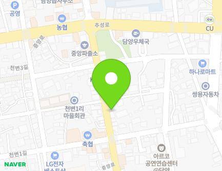 전라남도 담양군 담양읍 중앙로 58-2 (용금당) 지도