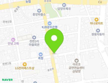 전라남도 담양군 담양읍 중앙로 54 (강동오케익) 지도