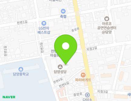 전라남도 담양군 담양읍 천변2길 7 (성당) 지도