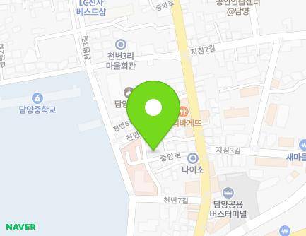 전라남도 담양군 담양읍 천변6길 5-2 (모아빌라) 지도