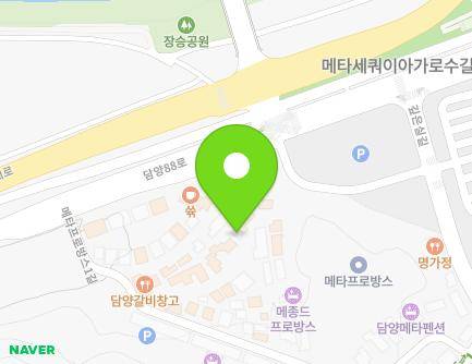 전라남도 담양군 담양읍 메타프로방스2길 8-6 (bbq) 지도