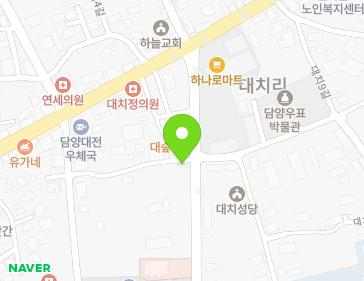 전라남도 담양군 대전면 대전로 14 지도