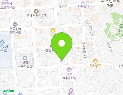 전라남도 목포시 해안로173번길 24 (금동1가) 지도