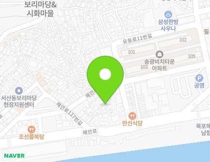 전라남도 목포시 해안로133번길 5-2 (금화동) 지도