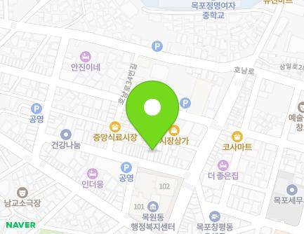 전라남도 목포시 삼일로9번길 8 (남교동) 지도