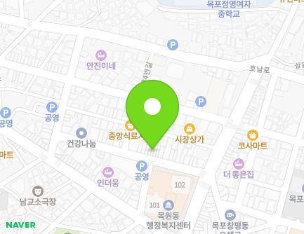 전라남도 목포시 삼일로9번길 10-1 (남교동) 지도