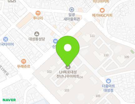 전라남도 목포시 양을로 42 (대성동, 목포대성엘에이치천년나무아파트) 지도