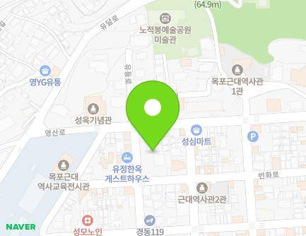 전라남도 목포시 영산로 18-1 (대의동3가) 지도