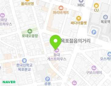 전라남도 목포시 노적봉길 6 (명륜동) 지도