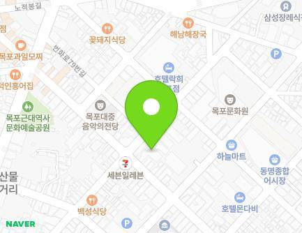 전라남도 목포시 해안로249번길 26 (보광동3가, 티무인호텔) 지도