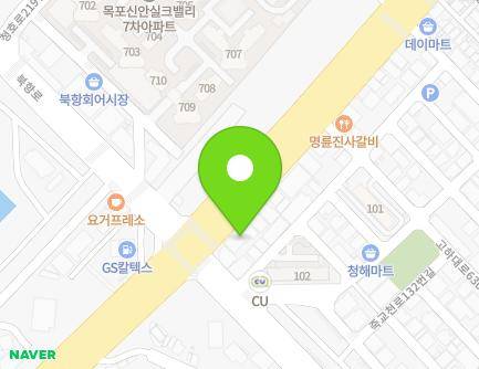 전라남도 목포시 고하대로 618 (산정동) 지도