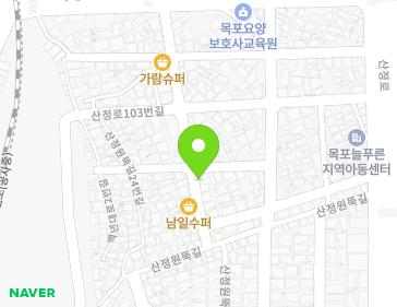 전라남도 목포시 백년대로12번길 15 (산정동) 지도
