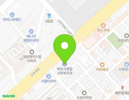 전라남도 목포시 고하대로 712 (산정동) 지도