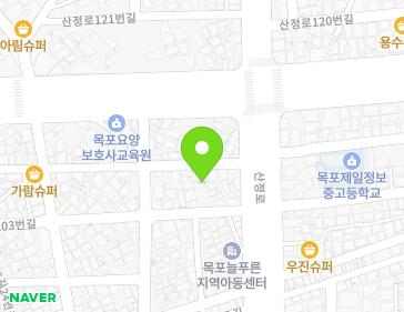 전라남도 목포시 산정로109번길 3-3 (산정동) 지도