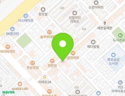 전라남도 목포시 원산중앙로 10 (산정동, 한성골든빌) 지도