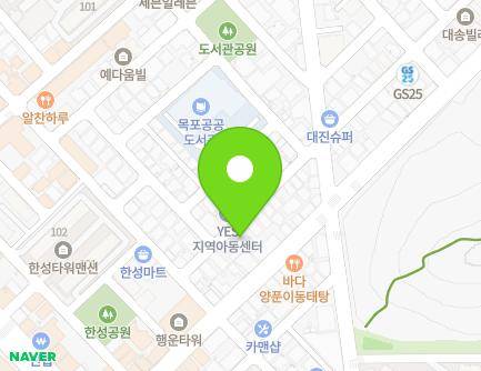 전라남도 목포시 원산정로 6-1 (산정동, 안운빌라) 지도