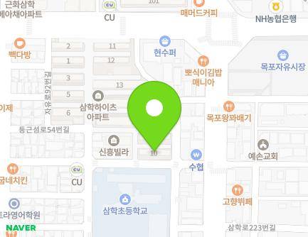 전라남도 목포시 용당로45번길 10 (산정동, 삼학글로벌아파트) 지도