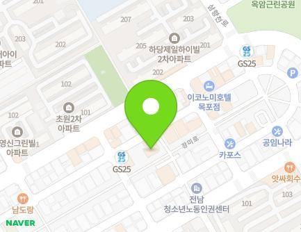 전라남도 목포시 장미로 101 (옥암동) 지도