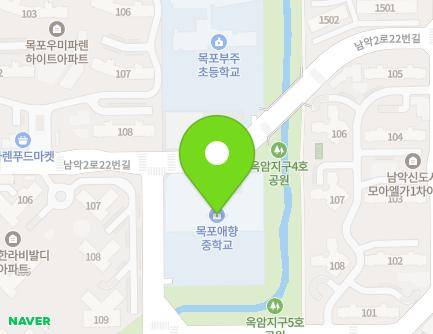 전라남도 목포시 남악2로22번길 28-7 (옥암동, 애향중학교) 지도