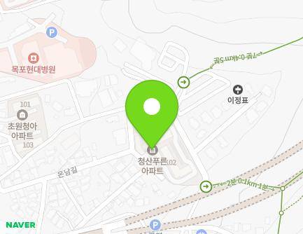 전라남도 목포시 온남길 25 (용해동, 청산푸른아파트) 지도