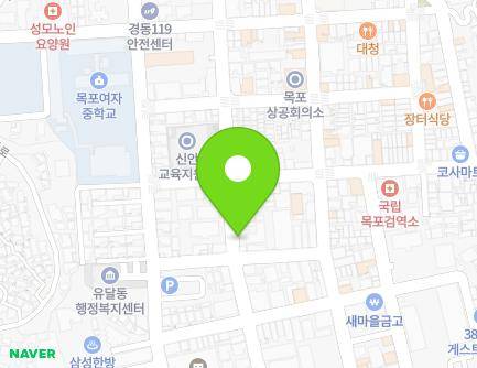 전라남도 목포시 해안로165번길 18-1 (유동) 지도
