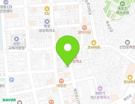 전라남도 목포시 해안로177번길 15-2 (유동) 지도