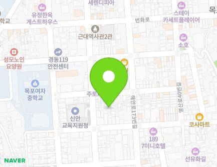 전라남도 목포시 유동로36번길 12-5 (중동2가) 지도