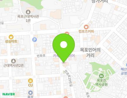 전라남도 목포시 영산로40번길 11 (중앙동1가) 지도