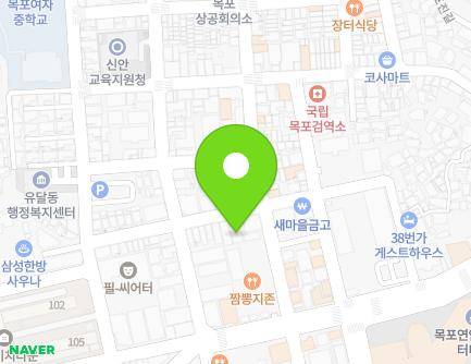 전라남도 목포시 유동로16번길 14-1 (해안동1가) 지도