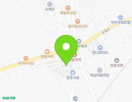 전라남도 무안군 망운면 운해로 1398 (망운문화복지센터) 지도