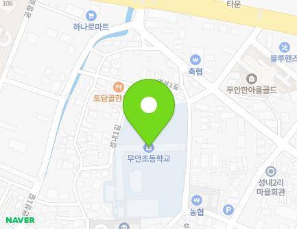전라남도 무안군 무안읍 면성2길 30 (무안초등학교) 지도