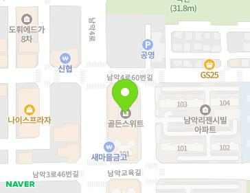 전라남도 무안군 삼향읍 남악4로 50 (골든스위트) 지도
