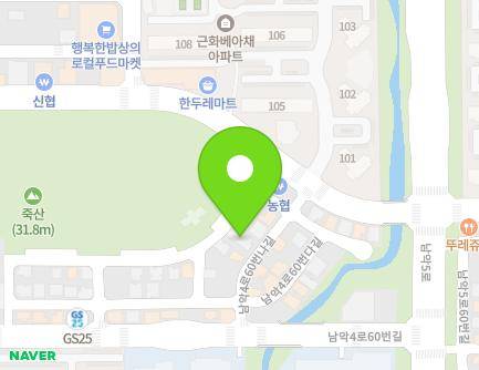 전라남도 무안군 삼향읍 남악4로60번나길 7-1 (행복한교회) 지도