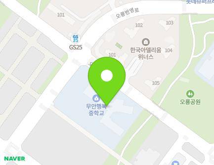 전라남도 무안군 일로읍 오룡번영로 110 (무안행복중학교) 지도