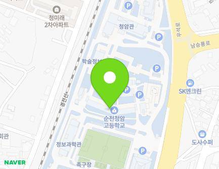 전라남도 순천시 녹색로 1641-1 (덕월동, 순천청암고등학교) 지도