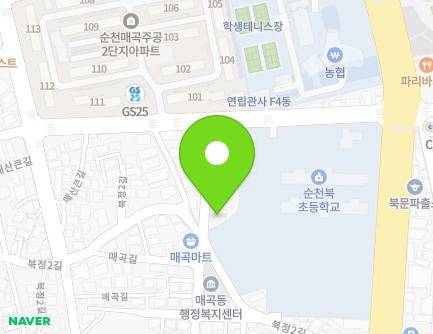 전라남도 순천시 북정2길 34-2 (매곡동, 타운하우스) 지도