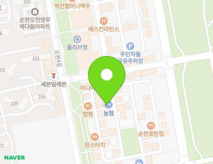 전라남도 순천시 오천3길 21-4 (오천동, 순천원예농협순천만오천지점) 지도