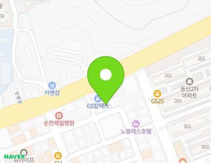 전라남도 순천시 장선배기2길 18 (조례동, 칼튼모텔) 지도