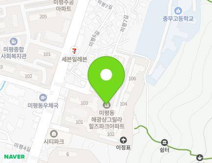 전라남도 여수시 미평로 70-3 (미평동, 해광샹그릴라힐즈파크아파트) 지도