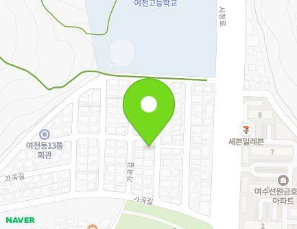 전라남도 여수시 가곡길 12-9 (선원동) 지도